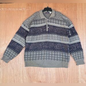 Men's Gray Patterned Sweater